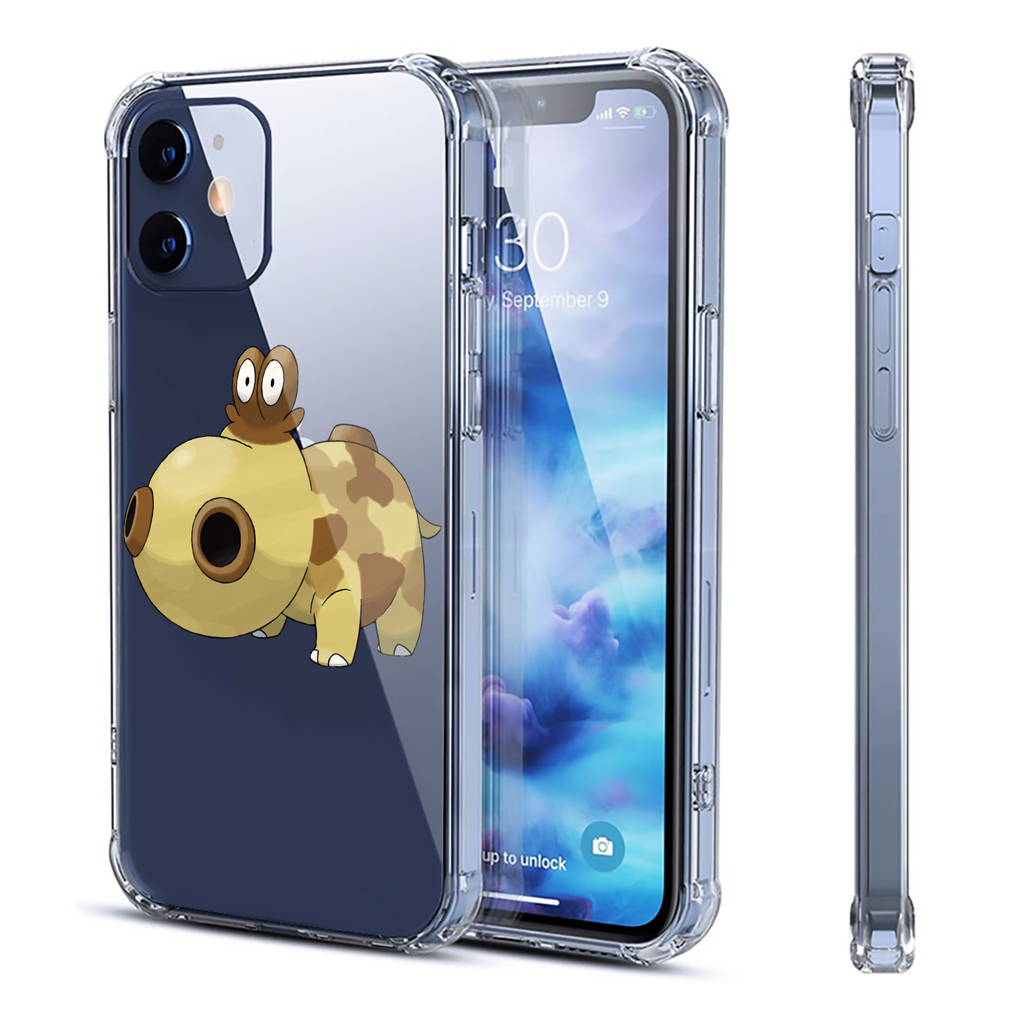 （画像用） ポケットモンスター Pokémon 【iPhone 12シリーズ対応】透明スマホケース（クリアソフトケース）